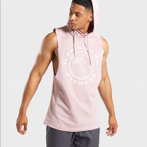 Gymshark Legacy Cutoff Hoodie - Pink - Size M
